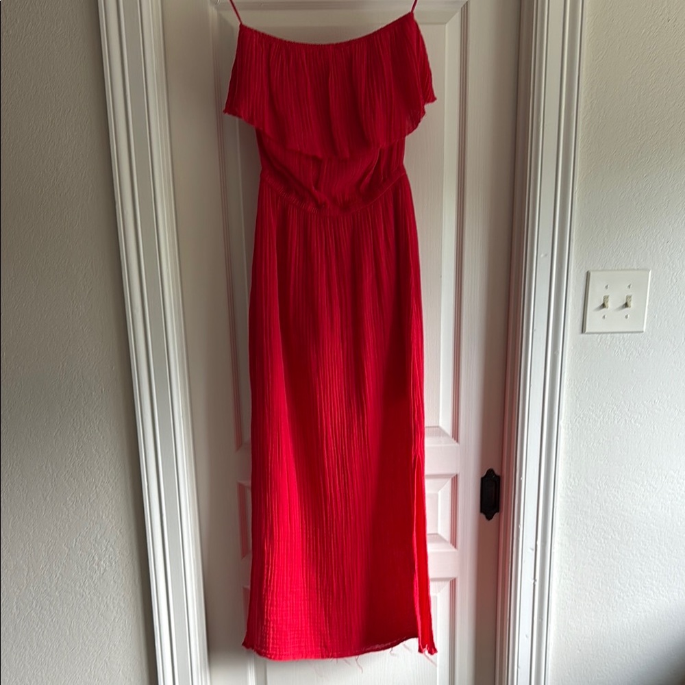 Michael Stars Strapless Red Dress